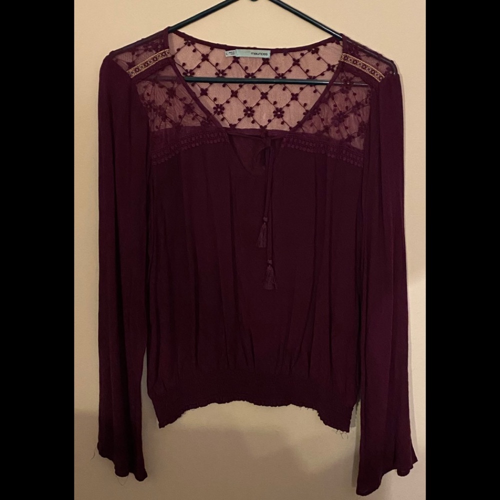 Maurices Burgundy blouse